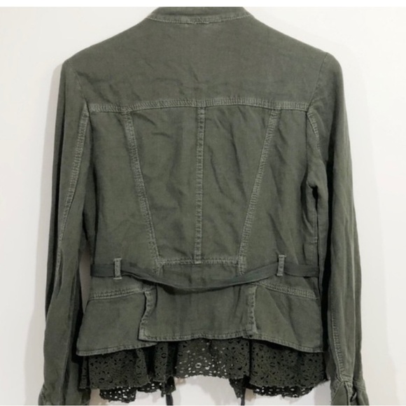 Free People Military Style Jacket in Olive - Picture 7 of 12